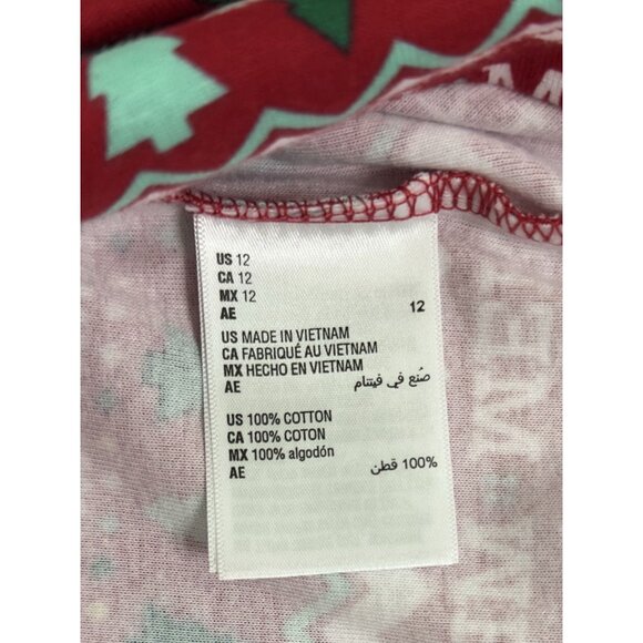 Holiday Lane Kids Christmas Pajama Set Red Merry Fairisle 2-Piece Size 12 NWT - Picture 6 of 6